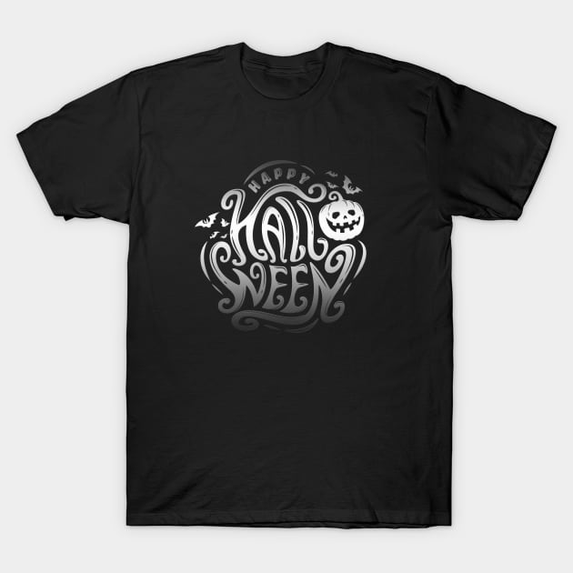 Gothic Graffiti Happy Halloween T-Shirt by BDAZ